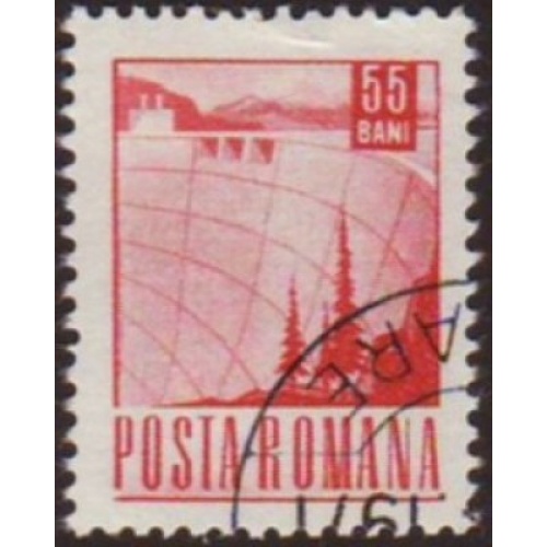 Romania 1969 Sc#2079 55b Red Dam Site CTO
