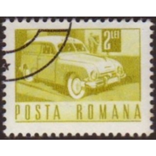 Romania 1971 Sc#2275, SG#3848 2.00L Yellow Car CTO
