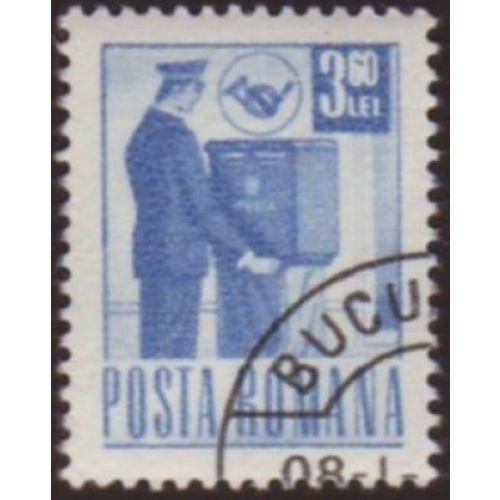 Romania 1971 Sc#2280 SG#3853 3.50L Blue Postman CTO