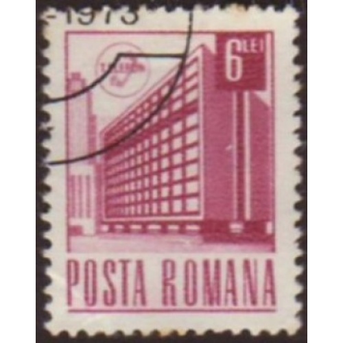 Romania 1971 Sc#2284 SG#3857 6.00L Post Office Building CTO