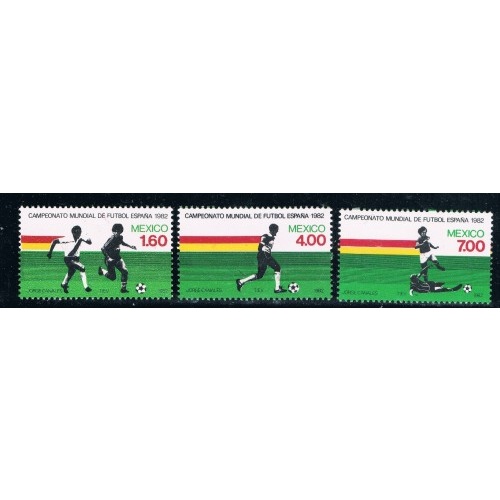 Mexico 1278-80 Set Unused Soccer Cat Val 3.00 (M0074)