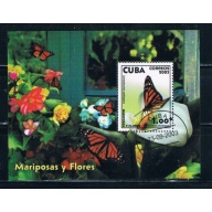 Cuba 4337 Souvenir sheet Used Butterfly Cat Val 1.50 (C0023)