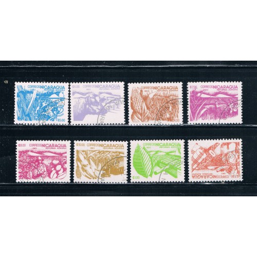 Nicaragua 1298-1305 Used set Agriculture 1983 CV 3.15 (N0081)+