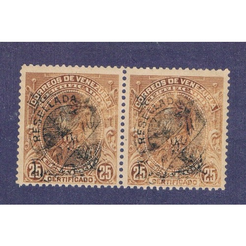 Venezuela F2 Pair Used Simon Bolivar CV 3.00 (V0162)