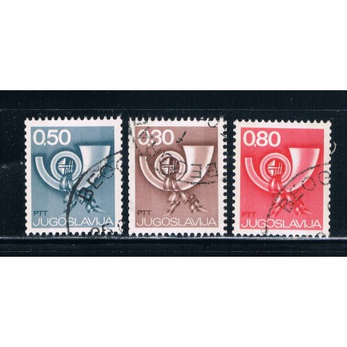 Yugoslavia 1150-52 Used Post Horn CV .75 (Y0054)+
