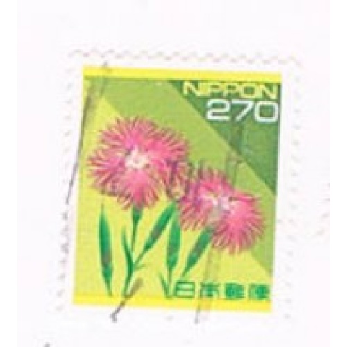 Japan Used 2165 Wild pink flowers CV 2.25 (JP0140)+