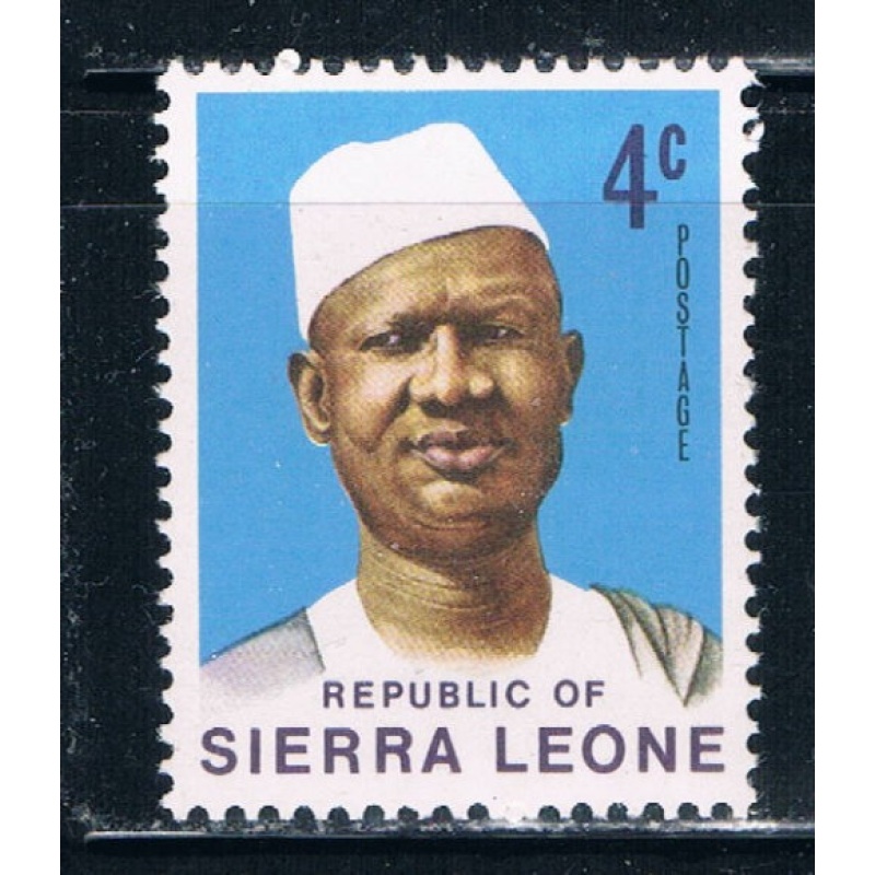 Sierra Leone 424 4c Unused Pres Siaka Stevens (S0187)+