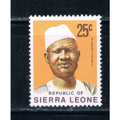 Sierra Leone 431 25c Unused Pres Siaka Stevens (S0192)+