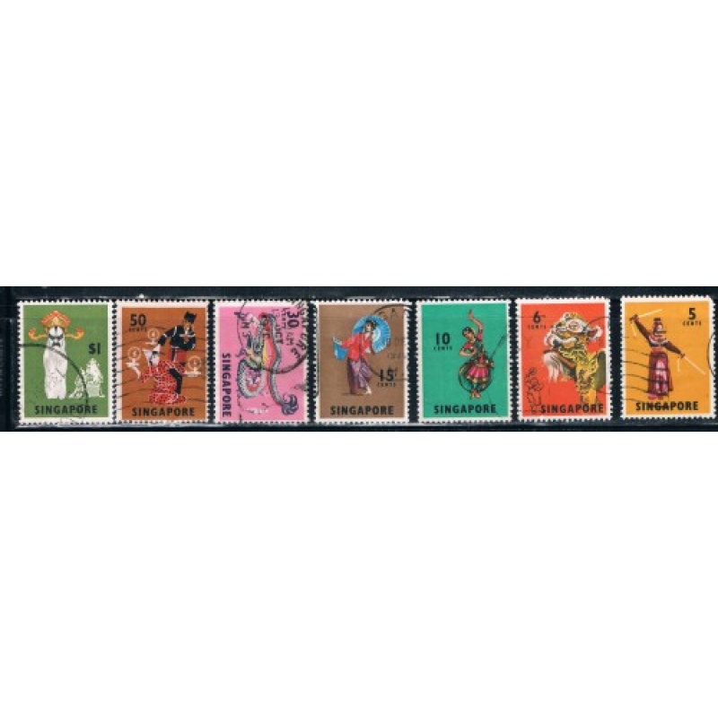 Singapore 86-89;92-3;95 Used Dancers CV 4.50 (S0239)