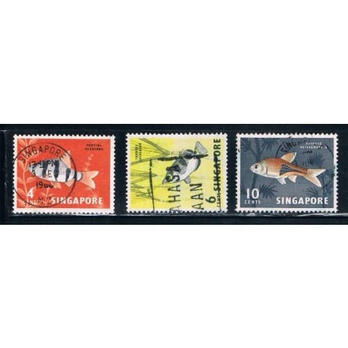Singapore  54;56-7 Used Tropical Fish (S0268)