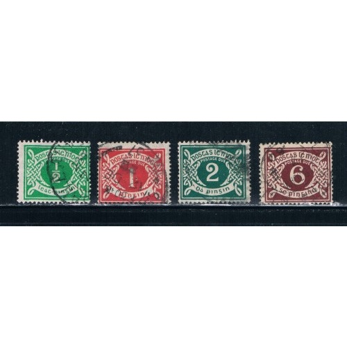 Ireland J1-J4 Used Postage Due CV 84.00 (I726)