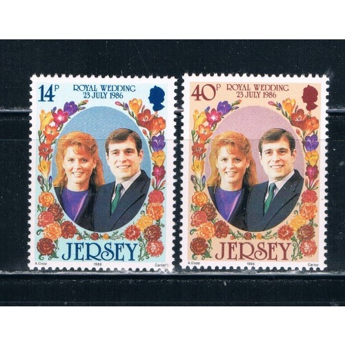 Jersey 404-5 Unused Set Royal Wedding CV 2.75 (J0010)