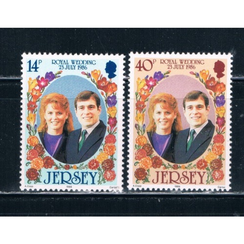 Jersey 404-5 Unused Set Royal Wedding CV 2.75 (J0010)