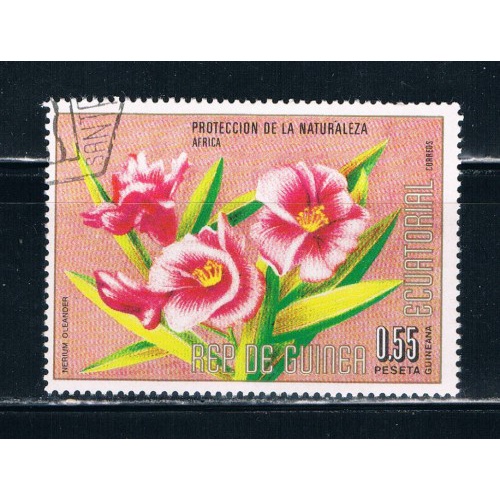 Equatorial Guinea Used Flower Nerium Oleander (E0035)+