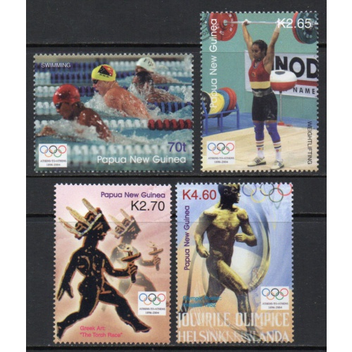 Papua New Guinea - 2004 - Olympics, Sc.#1132-1135, MNH - Cat.$10.50