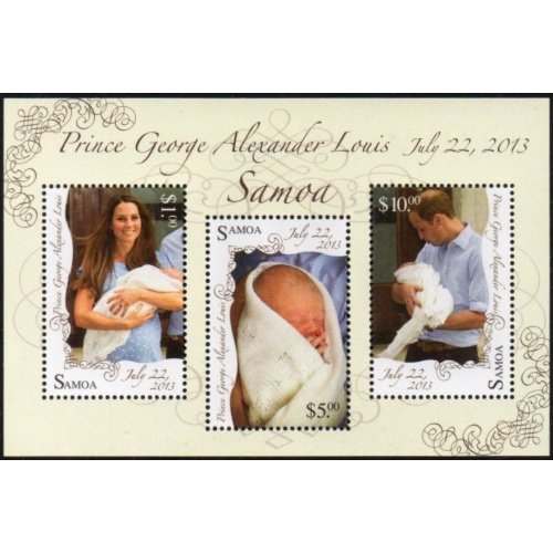 Samoa - Prince George Alexander Louis -Royal Baby. MS/Sheet, Sc.#1159-Cat.$13.50