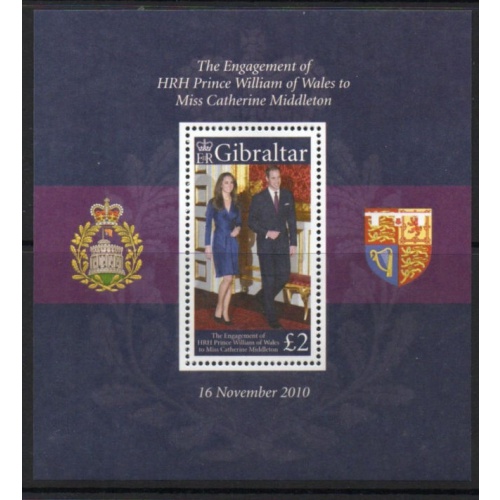 Gibraltar - Prince Williams And Kate -MS/Sheet, MNH - Sc.1266 - Cat.$ 9.50