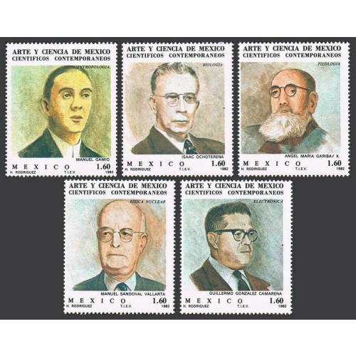 Mexico "Scientists" #1293-1297 MNH