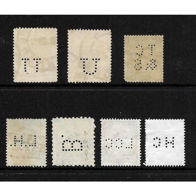 WORLDWIDE - SMALL LOT OF PERFINS, ALL USED IN VF CONDITION